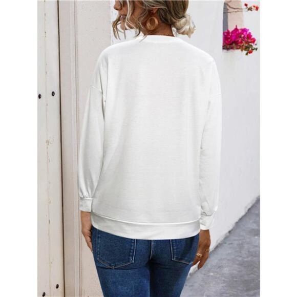 Graphic Round Neck Dropped Shoulder T-Shirt - Picture 2 of 14